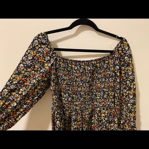 Floral print off the shoulder sundress